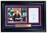 Bill Clinton Signed In Blue Framed Impeachment Letter Monica Lewinsky JSA