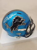 AIDAN HUTCHINSON SIGNED DETROIT LIONS 2024 ALTERNATE SPEED MINI HELMET BECKETT