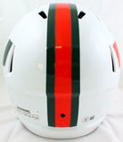 Ray Lewis Autographed Miami Hurricanes F/S Riddell Speed Helmet-Beckett W Holo
