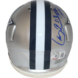 Larry Brown Signed Dallas Cowboys Mini Helmet Insc. Beckett 42830