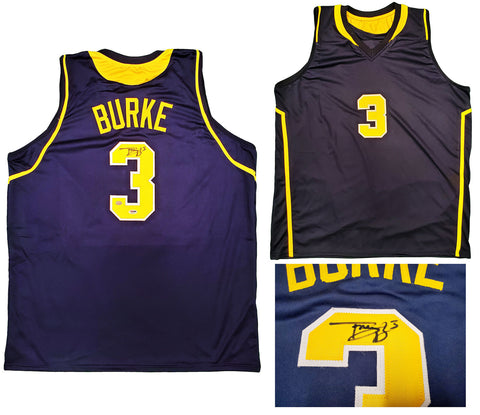 MICHIGAN WOLVERINES TREY BURKE AUTOGRAPHED BLUE JERSEY PSA/DNA STOCK #200888