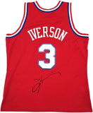 76ERS ALLEN IVERSON AUTOGRAPHED MITCHELL & NESS 2002-03 JERSEY XL BECKETT 245736