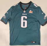 DEVONTA SMITH SIGNED PHILADELPHIA EAGLES SUPER BOWL NIKE SCREENPRINT XL JERSEY