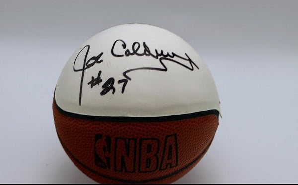 Joe Caldwell Autographed Mini NBA White Panel Basketball JSA COA
