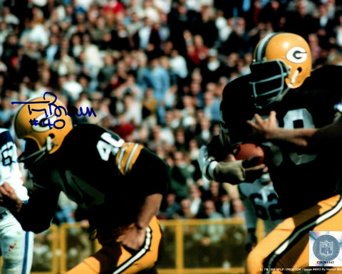 Packers Defensive Back TOM BROWN Signed 8x10 Photo #2 AUTO - SB I & II Champ