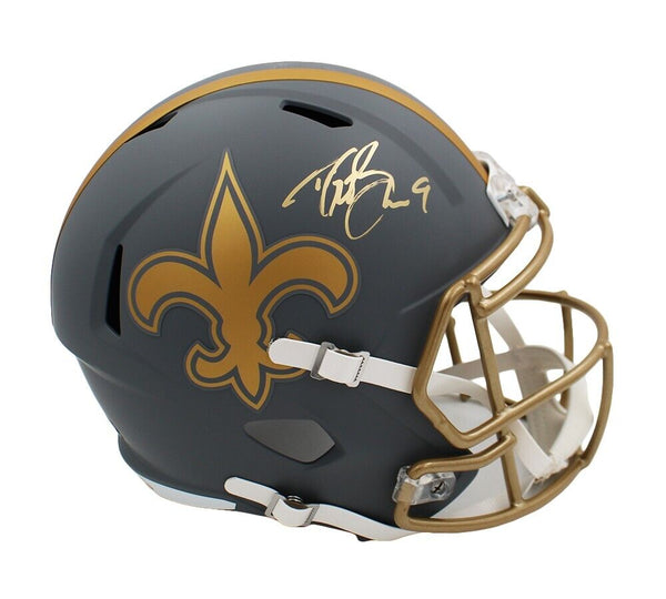 Drew Brees Signed New Orleans Saints Speed Full Size Slate NFL Helmet – Super Sports Center
