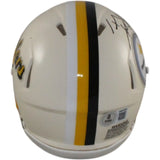 TJ Watt Autographed Pittsburgh Steelers Retro Mini Helmet Beckett Witness 56185