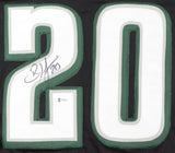 Brian Dawkins Signed Philadelphia Eagles Black Jersey (Beckett)9xPro Bowl Safety