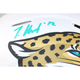 Travis Hunter Signed Jacksonville Jaguars Pro Alt Helmet Beckett Witness 51405