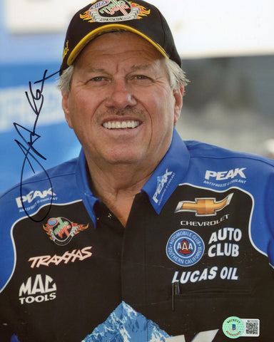 John Force NHRA "16X" Authentic Signed 8x10 Photo Autographed BAS #BC13783