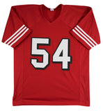 Fred Warner Authentic Signed Red Pro Style Jersey w/ Dropshadow BAS