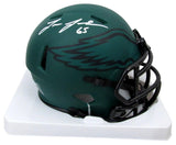 Lane Johnson Signed/Autographed Green Rave Mini Helmet Eagles PSA/DNA 193554