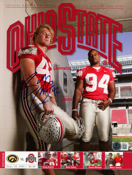 Bobby Carpenter Signed Ohio State Buckeyes Magazine 9/24/2005 BAS 46377
