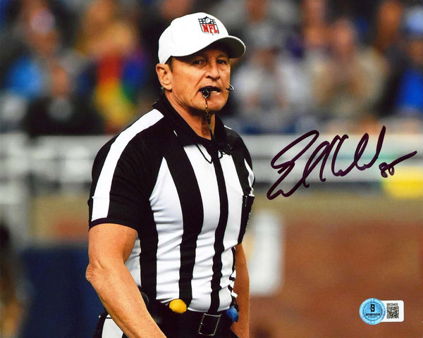 Ed Hochuli Authentic Signed 8x10 Horizontal Photo Autographed BAS 1
