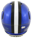 Cowboys Dak Prescott Signed Flash F/S Speed Proline Helmet w/ Case BAS Witness