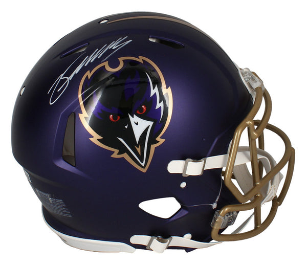 Zay Flowers Autographed Ravens 2024 Alternate Authentic Speed Helmet Beckett