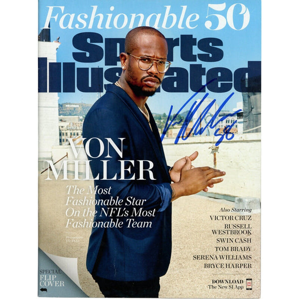 Von Miller Autographed Denver Broncos Sports Illustrated Magazine Beckett 48669