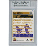 Ray Lewis Autographed 1997 Pacific #31 Trading Card Slab Beckett 53522