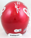 Kyler Murray/ Baker Mayfield Autographed Schutt Mini Helmet- Beckett W *White