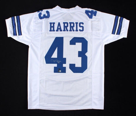 Cliff Harris Signed Dallas Cowboys Jersey (Beckett) 2xSuper Bowl Champ HOF 2020
