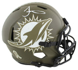Dolphins Tyreek Hill Signed Salute To Service Full Size Speed Rep Helmet BAS Wit