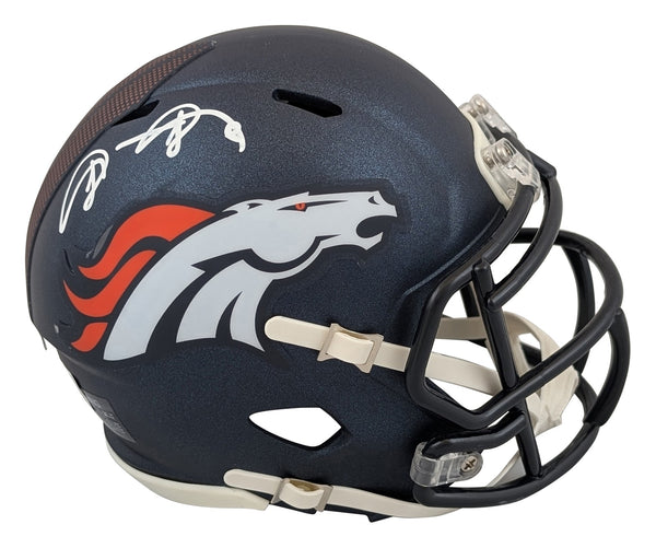 Broncos Shannon Sharpe Authentic Signed 2024 Speed Mini Helmet BAS Witnessed
