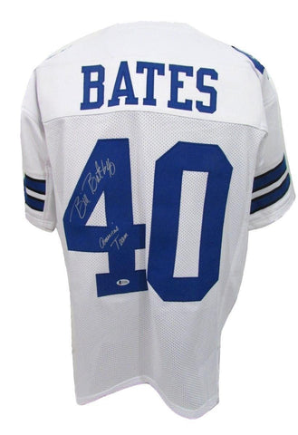 Bill Bates Dallas Cowboys Autographed/Signed inscr Jersey BECKETT BAS