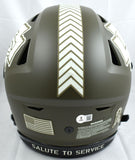 Travis Kelce Autographed Chiefs F/S Salute SpeedFlex Helmet - Beckett W Holo