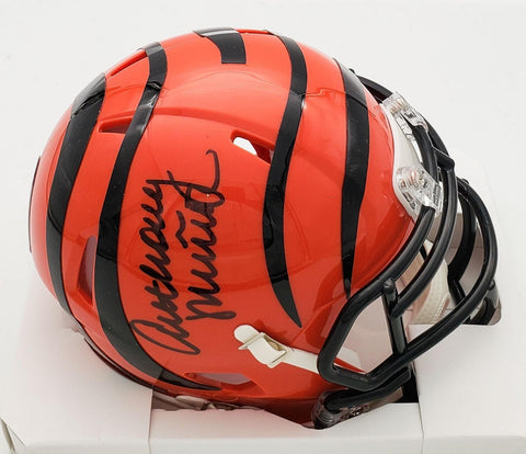 Anthony Munoz Signed Cincinnati Bengals Mini Helmet (Tristar) 1998 NFL HOF / O.T