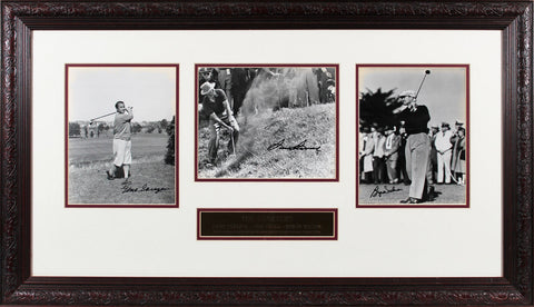 PGA Legends (3) Sarazen, Nelson & Snead Signed Framed Display BAS #AC33522