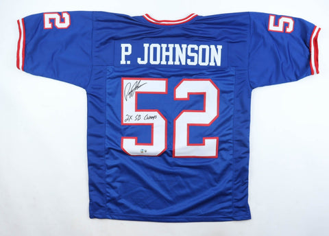 Pepper Johnson Signed New York Giants Jersey Inscribed "2xSB Champs"(Beckett) LB