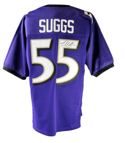 Terrell Suggs Autographed Purple Custom Jersey Baltimore Ravens Beckett