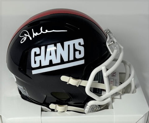 NY Giants 2 x SB Champ OTTIS ANDERSON Signed Riddell Speed Mini Helmet AUTO JSA