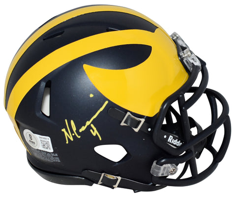 NICO COLLINS AUTOGRAPHED MICHIGAN WOLVERINES SPEED MINI HELMET BECKETT