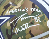 Jason Witten Dallas Cowboys Signed Camo Authentic Helmet & "America's Team" Insc