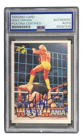 Hulk Hogan Signed 1990 Classic WWF Wrestlemania #14 Trading Card PSA