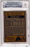 Donnie Shell Signed 1979 Topps #411 Rookie Card HOF Beckett Slab 40767