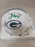 JORDAN LOVE SIGNED GREEN BAY PACKERS STS3 SPEED MINI HELMET BECKETT QR
