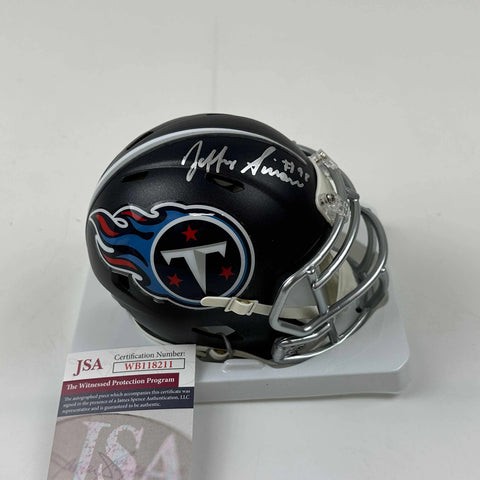 Autographed/Signed Jeffery Simmons Tennessee Titans Mini Football Helmet JSA COA