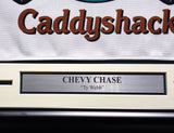 CHEVY CHASE AUTOGRAPHED WHITE FRAMED CADDYSHACK GOLF PIN FLAG BECKETT QR 233870
