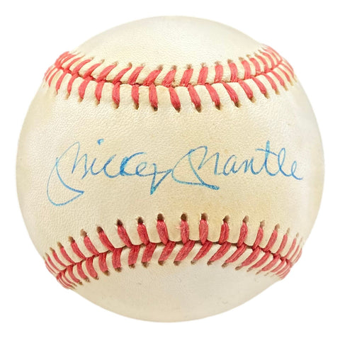 Mickey Mantle Yankees Signed Official American League Baseball BAS AC22614