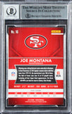 49ers Joe Montana Signed 2015 Panini Prizm #16 Card Auto 10! BAS Slabbed