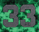 Larry Bird Signed Boston Celtics Mitchell & Ness Swingman Galaxy Green Jersey