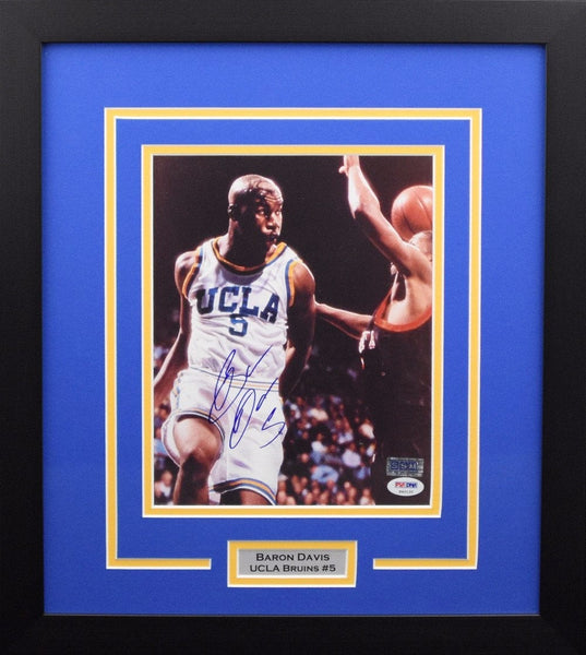 BARON DAVIS AUTOGRAPHED UCLA BRUINS 8x10 FRAMED PHOTO PSA/DNA