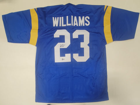 KYREN WILLIAMS SIGNED AUTOGRAPHED PRO STYLE CUSTOM XL JERSEY BECKETT QR