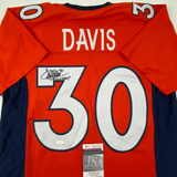 Autographed/Signed Terrell Davis SB XXXII MVP Denver Orange Jersey JSA COA Auto