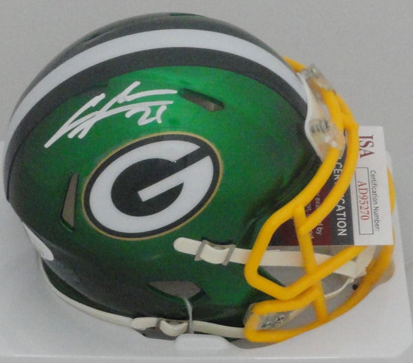 GB Packers CHARLES WOODSON Signed Riddell FLASH Speed Mini Helmet AUTO - JSA