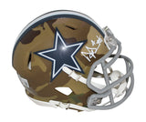 Dak Prescott Autographed/Signed Dallas Cowboys Camo Mini Helmet BAS 32783