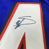 FRAMED Autographed/Signed STEFON DIGGS 33x42 Buffalo Blue Jersey Beckett BAS COA