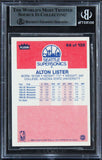 Bucks Alton Lister Authentic Signed 1986 Fleer #64 Card BAS Slabbed Rare!